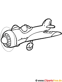 Desenho de avião para colorir de graça