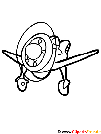 Airplane coloring picture