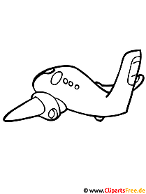 Airplane coloring page for free