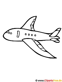 Flugzeug<br />Ausmalbild<br />kostenlos