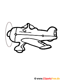 Modelo de Avião - Desenhos para Colorir de Aviões