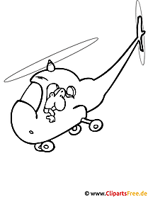 Helicopter coloring page for free