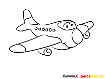 Desenhos para colorir de avião de passageiros Aviões e transporte