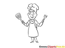 Little cook - 4th of July coloring pages