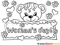 Womans Day Coloring Sheet free