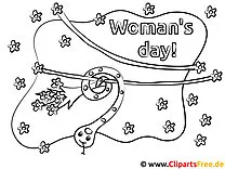 Womans Day colouring page