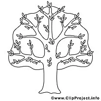 Tree picture for coloring, coloring page