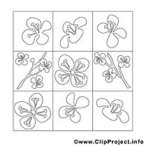 Flower motifs for coloring