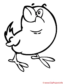 Jarní omalovánka kuřátko