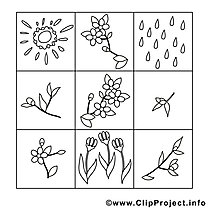Free coloring page Spring