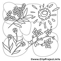 Coloring page flower meadow
