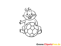 Boyama için bebek spor resmi