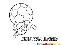 Balon Boyama Sayfaları Futbol Almanya