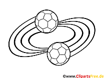 Footballs coloring page for free