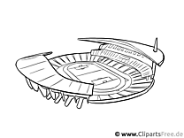 Voetbalstadion - Gratis kleurpagina's, kleurplaten, knutselen, tekeningen