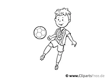Fussball-Training Malvorlage für Kinder
