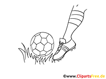 Soccer kick off coloring page free
