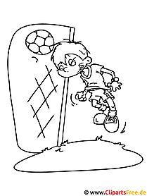 Voetbal Kleurplaat - goal