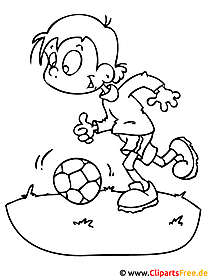Soccer coloring page - simple coloring pages for free
