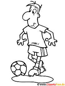 Desenho de futebol para colorir - jogador de futebol