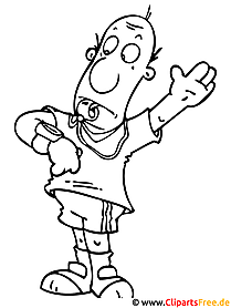 Soccer coloring page for free - referee with whistle