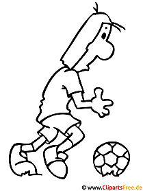 Footballer coloring page