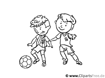 Jogo de futebol - imagens para colorir para aulas na escola e KiGa