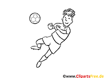Soccer player picture to print and color