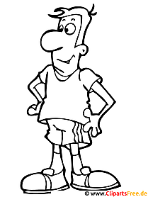 Soccer player coloring page for kids