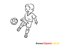 Soccer player for coloring