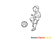 Dibujo para colorear de niño futbolista
