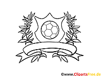Logo voetbal om in te kleuren