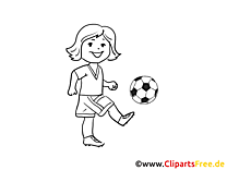 Dibujo para colorear de fútbol de chicas gratis