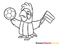 Parrot mascot coloring page