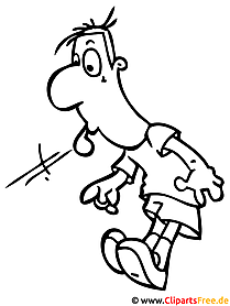 Referee cartoon for coloring