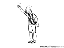 Página para colorir árbitro de futebol - planilhas gratuitas para o ensino fundamental