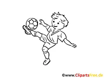 Soccer player coloring page