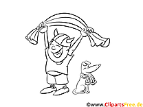 Sports fan coloring page funny