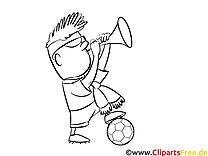 Sports fan coloring page to print