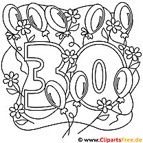 30th birthday coloring page