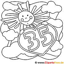 35th birthday coloring page