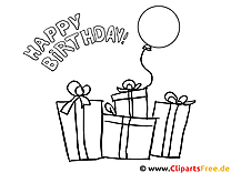 Coloring page for birthday gifts