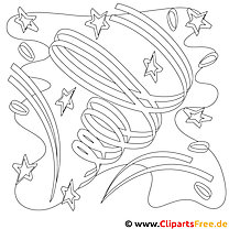 Birthday party picture for coloring, coloring page
