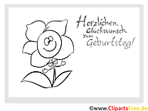Flower template for coloring for birthday