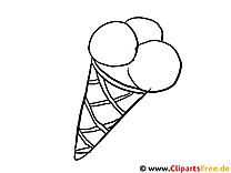 Modelo de imagem de sorvete para colorir