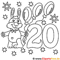 Birthday coloring page in PDF format