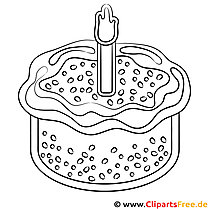 Birthday cake picture for coloring, coloring page, coloring picture