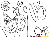 Birthday coloring page free to print