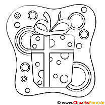 Gift coloring page for free