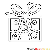 Gift picture for coloring, coloring page, coloring picture